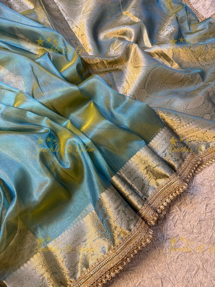 Exquisite Banarasi Tissue Zari Saree for Weddings