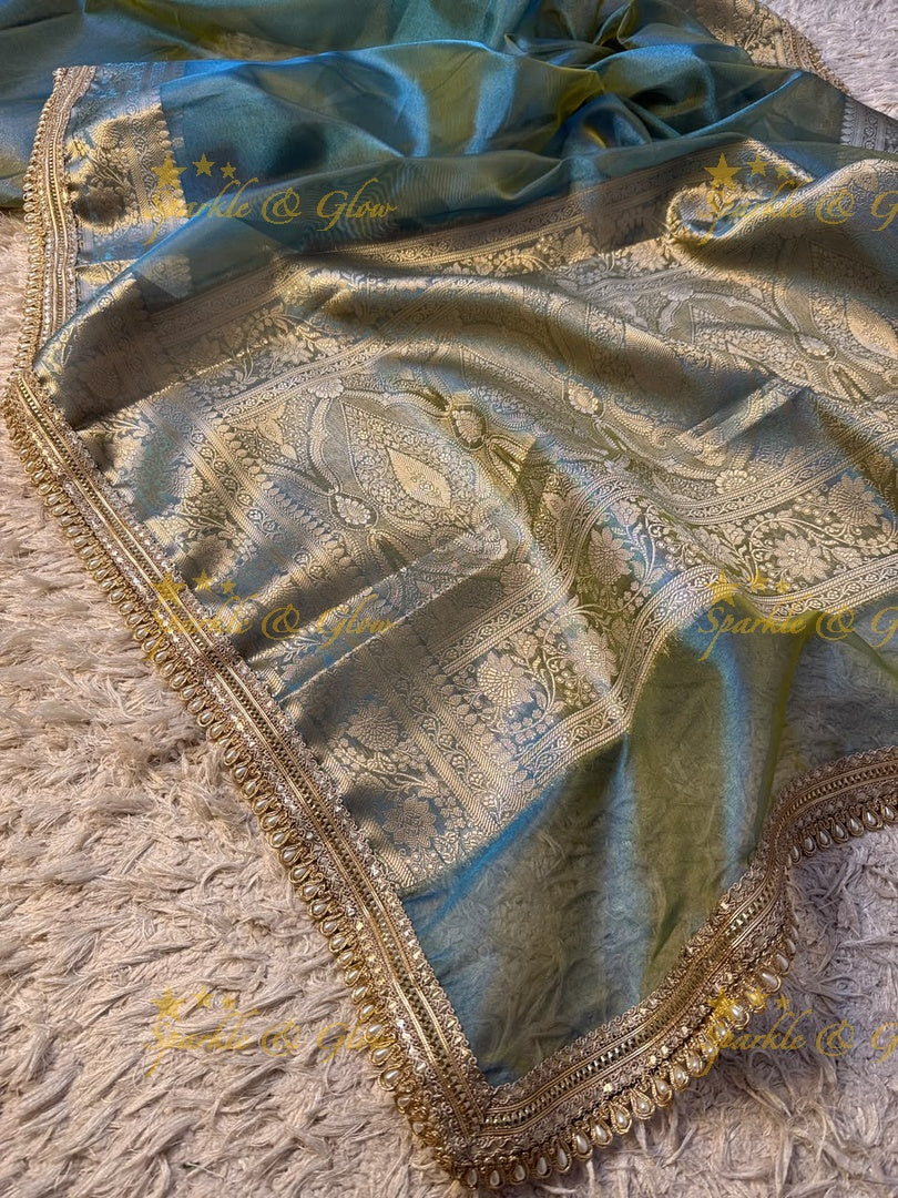 Exquisite Banarasi Tissue Zari Saree for Weddings