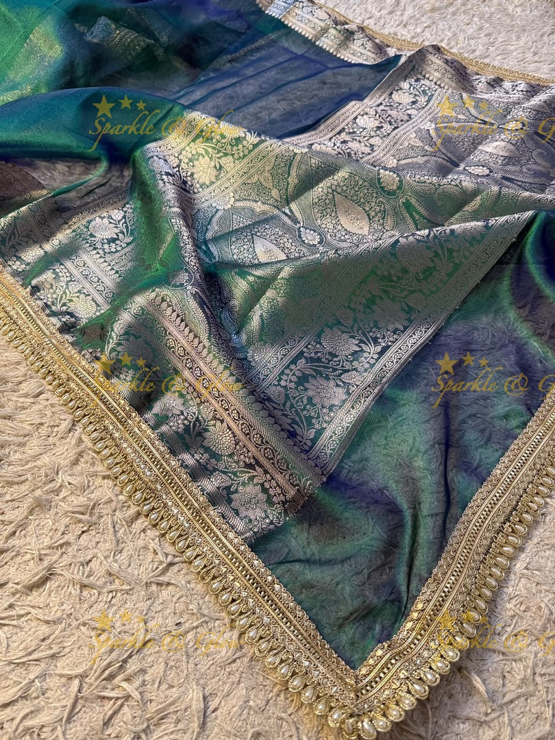 Exquisite Banarasi Tissue Zari Saree for Weddings