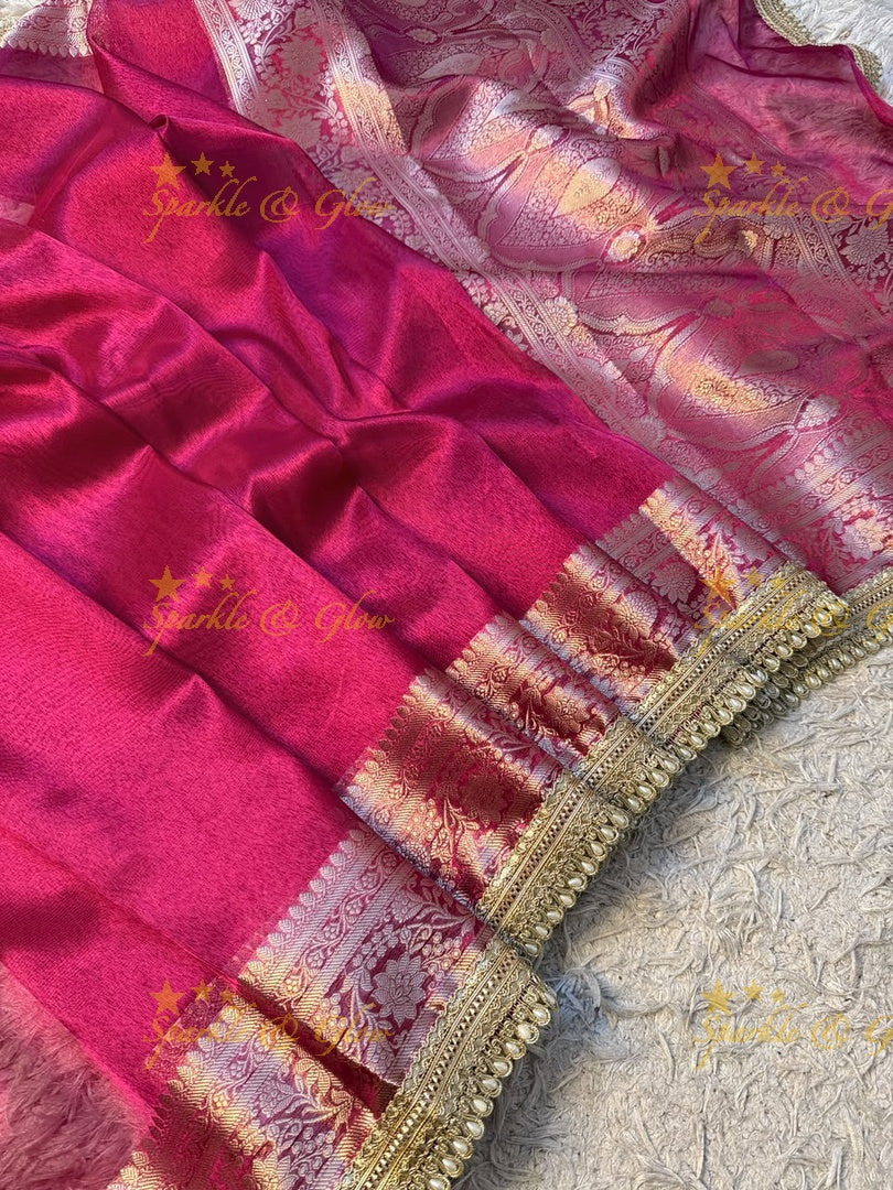 Exquisite Banarasi Tissue Zari Saree for Weddings