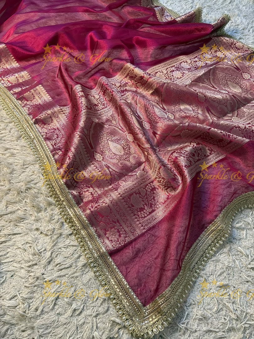 Exquisite Banarasi Tissue Zari Saree for Weddings