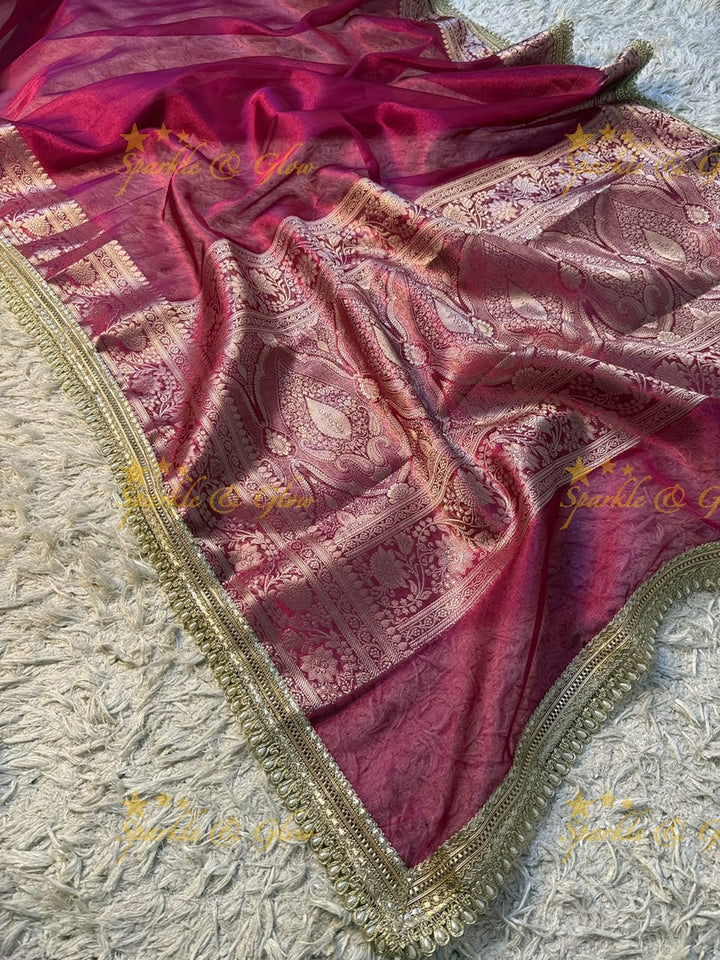 Exquisite Banarasi Tissue Zari Saree for Weddings