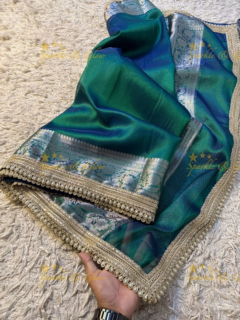 Exquisite Banarasi Tissue Zari Saree for Weddings