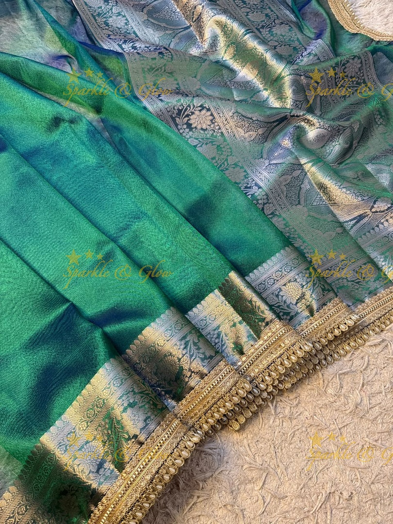 Exquisite Banarasi Tissue Zari Saree for Weddings