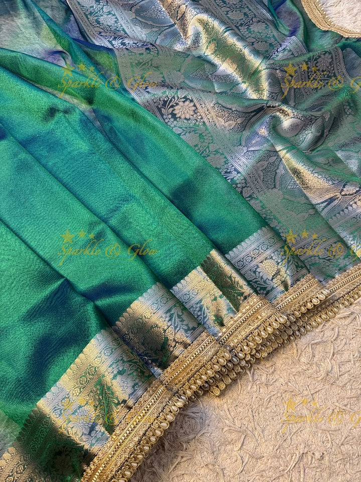 Exquisite Banarasi Tissue Zari Saree for Weddings