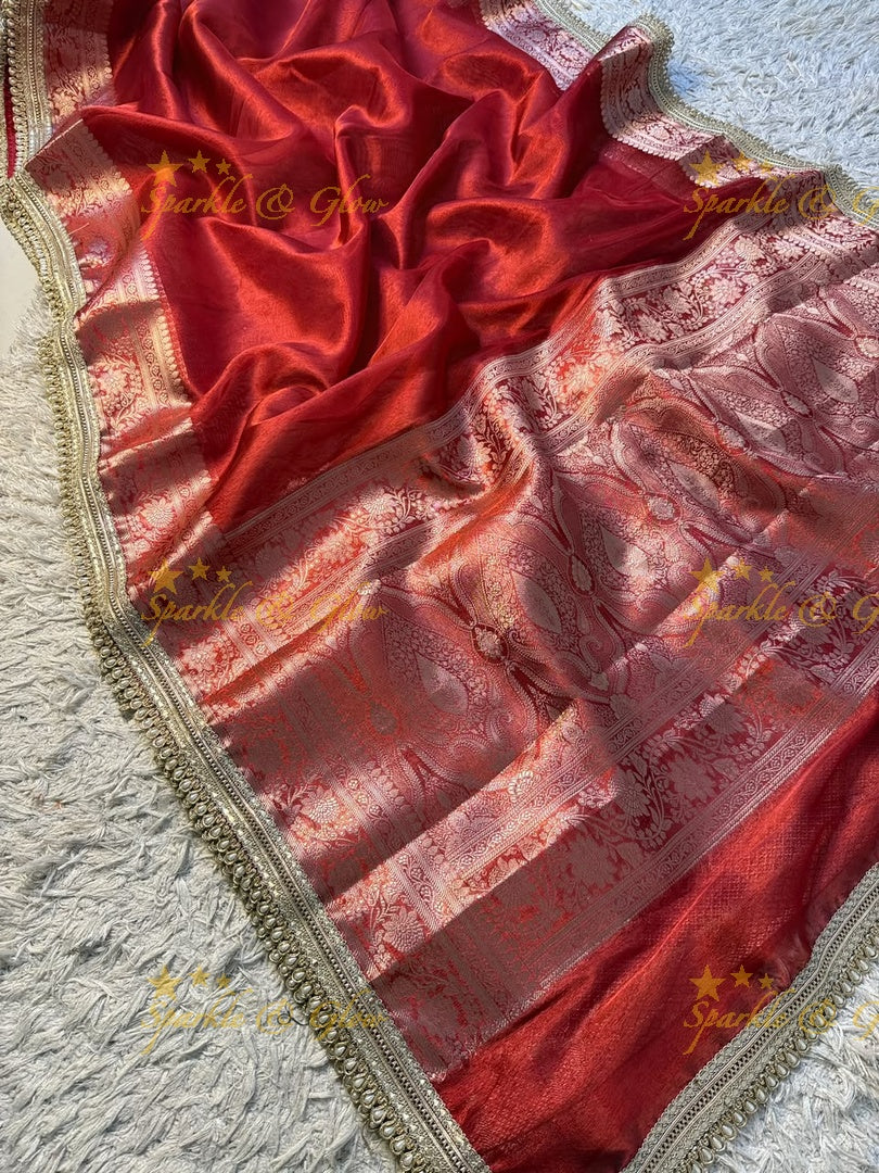 Exquisite Banarasi Tissue Zari Saree for Weddings