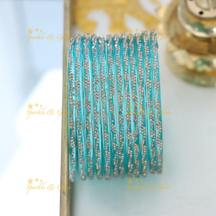 Exquisite Gold-Toned Glass Bangles - Perfect for Every Occasion