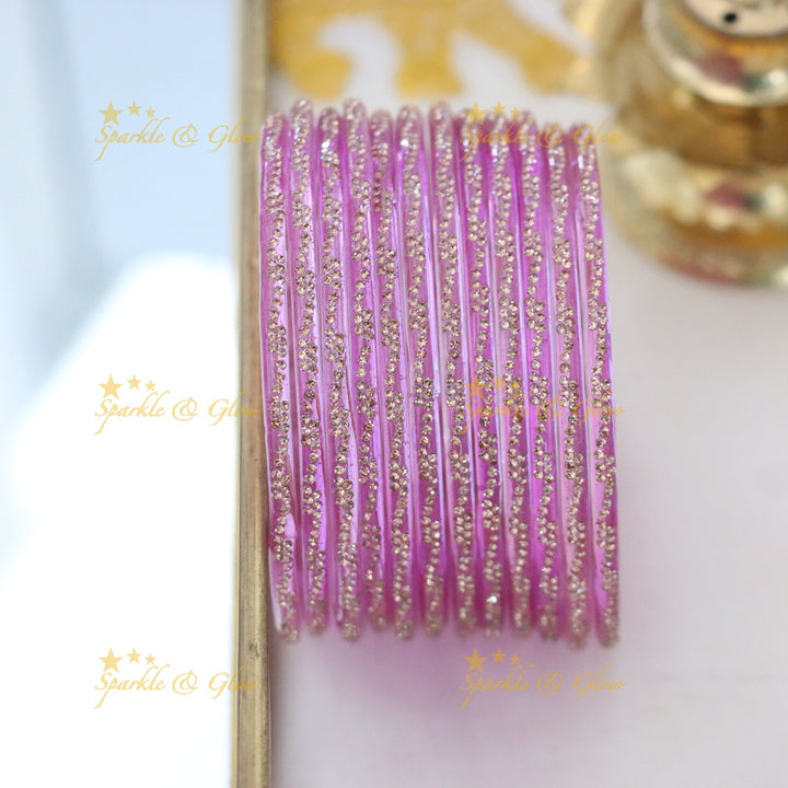 Exquisite Gold-Toned Glass Bangles - Perfect for Every Occasion