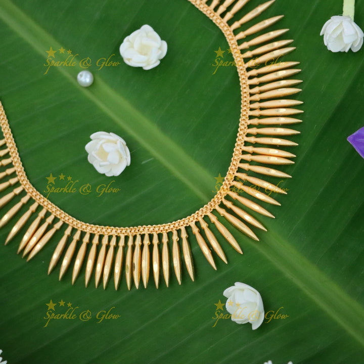 Elegant Gold Plated Kerala Choker Necklace for Weddings