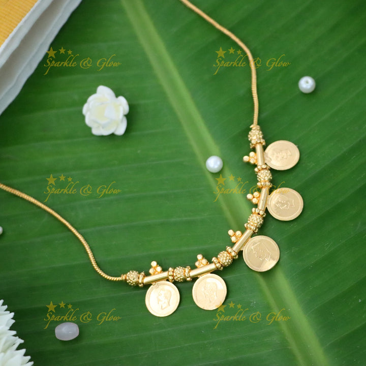 Elegant Short Coin Necklace for Festive Celebrations