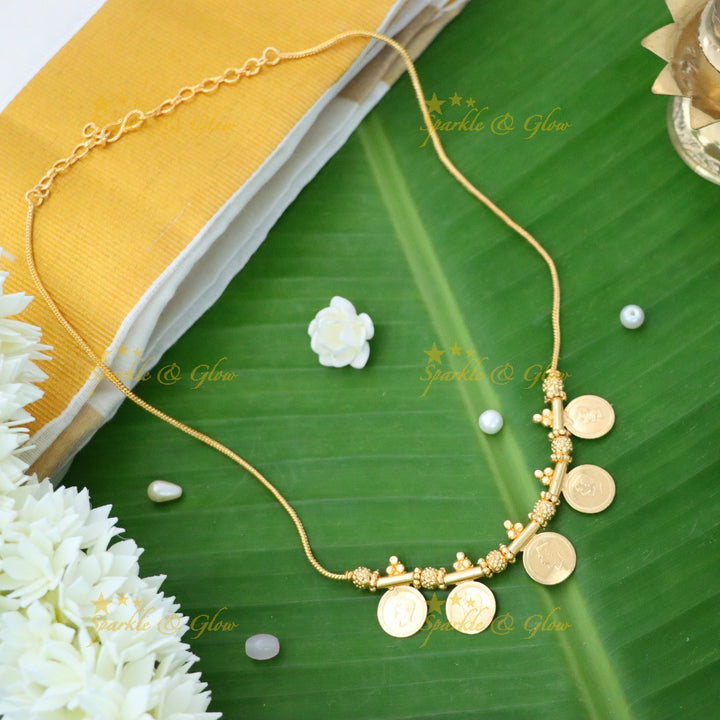 Elegant Short Coin Necklace for Festive Celebrations