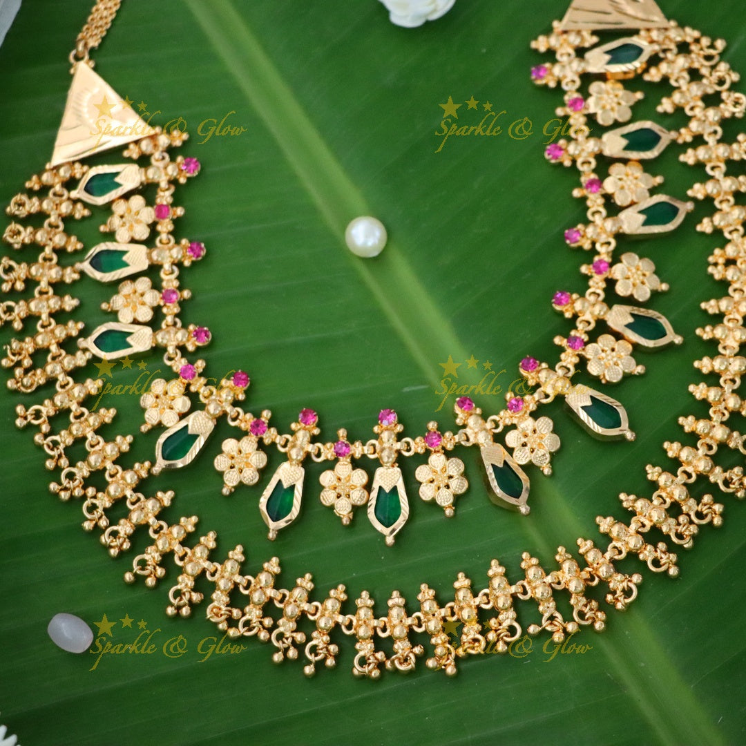 Kerala Gold Necklace - Elegant Imitation Jewelry