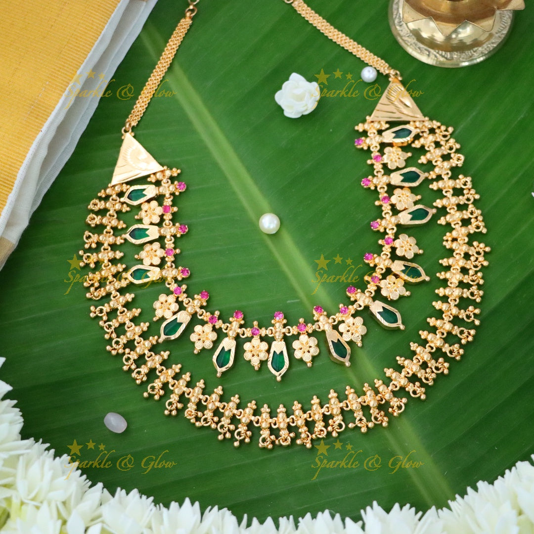 Kerala Gold Necklace - Elegant Imitation Jewelry