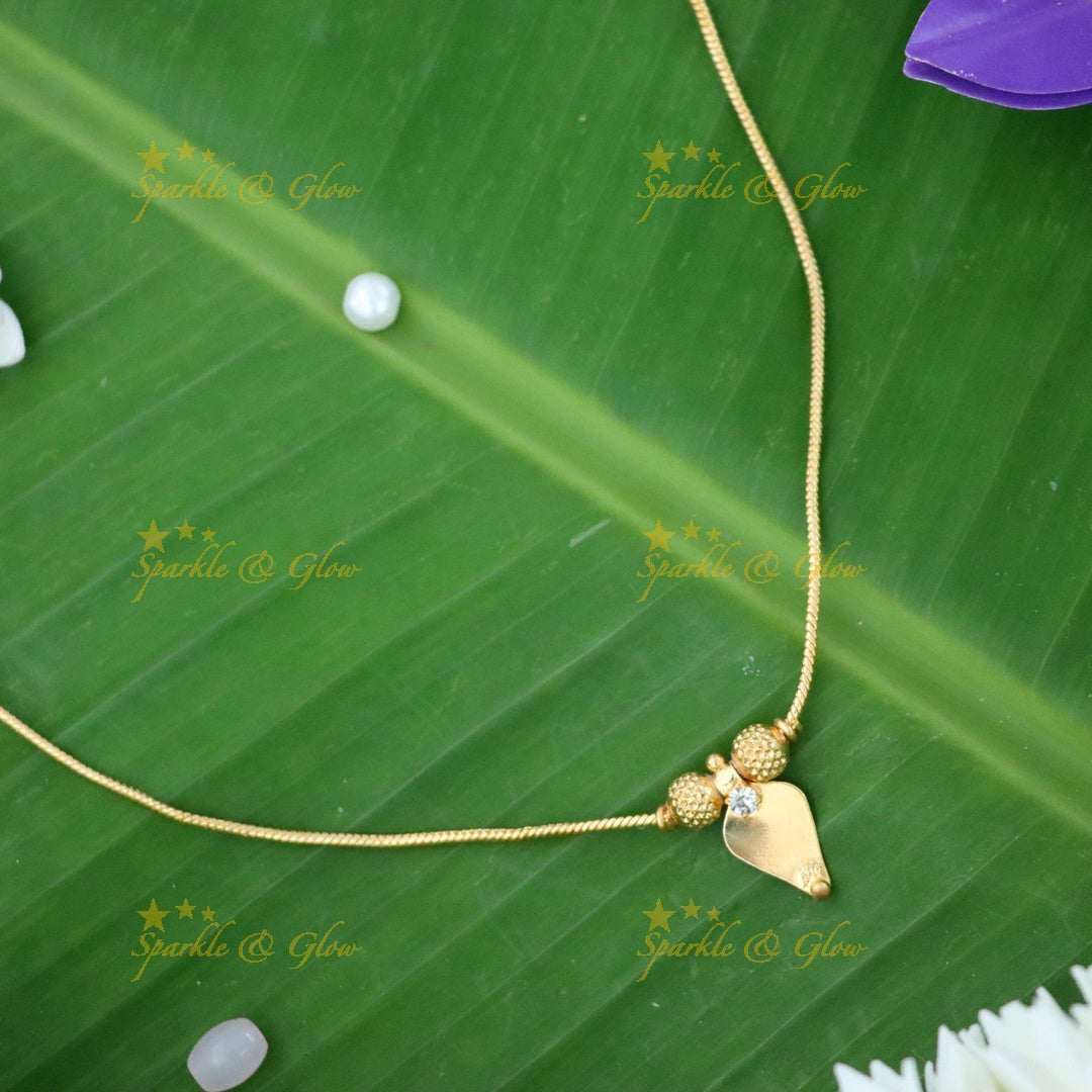 Kerala-Inspired Gold Short Necklace for Festive Bliss
