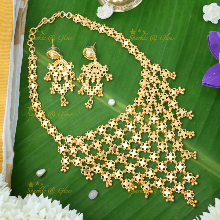 Kerala Gold Imitation Necklace - Festive & Elegant
