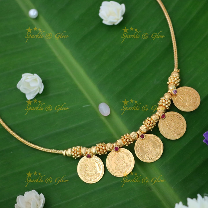 Exquisite Kerala Gold Coin Necklace for Festive Elegance