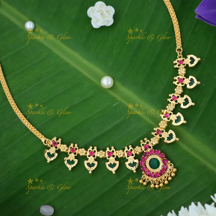 Exquisite Gold-Plated Kerala Necklace for Celebrations