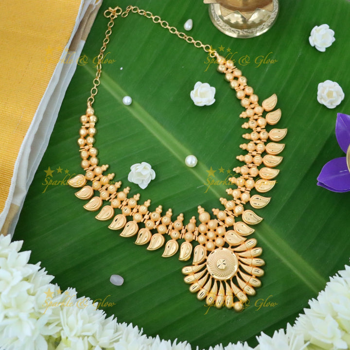 Kerala Gold Plated Necklace for Festive Elegance