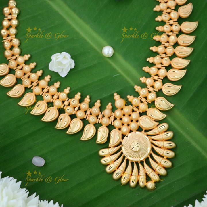 Kerala Gold Plated Necklace for Festive Elegance