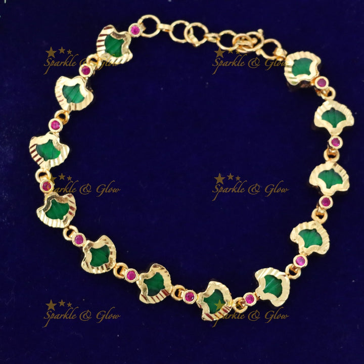 Elegant Kerala-Inspired Gold Plated Bracelet