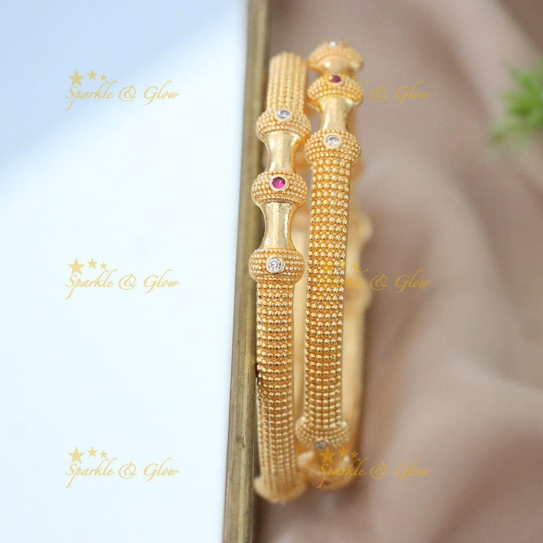 Kerala Gold Wedding Bangles - Premium Collection