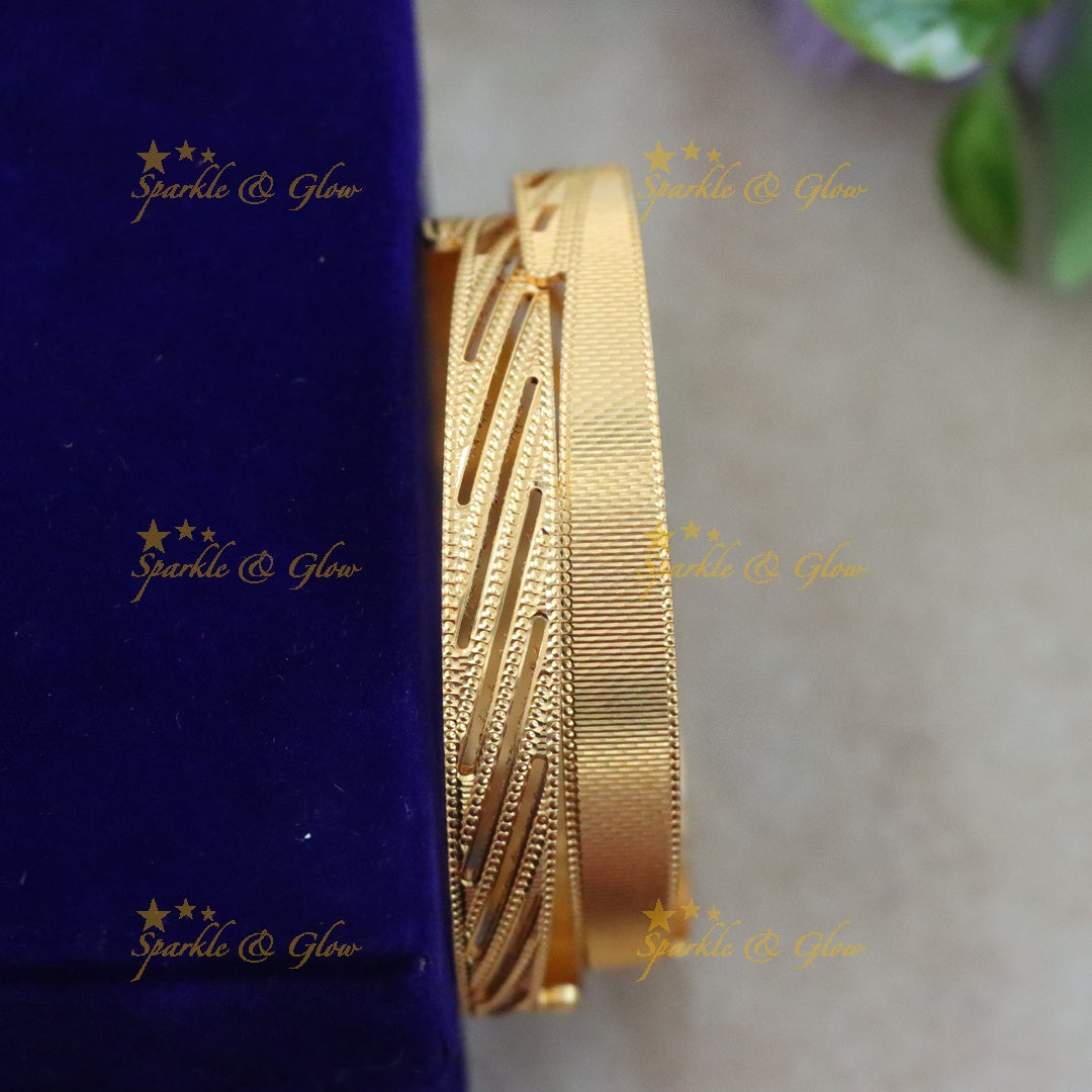 Exquisite Kerala Gold Wedding Bangle for Festive Elegance