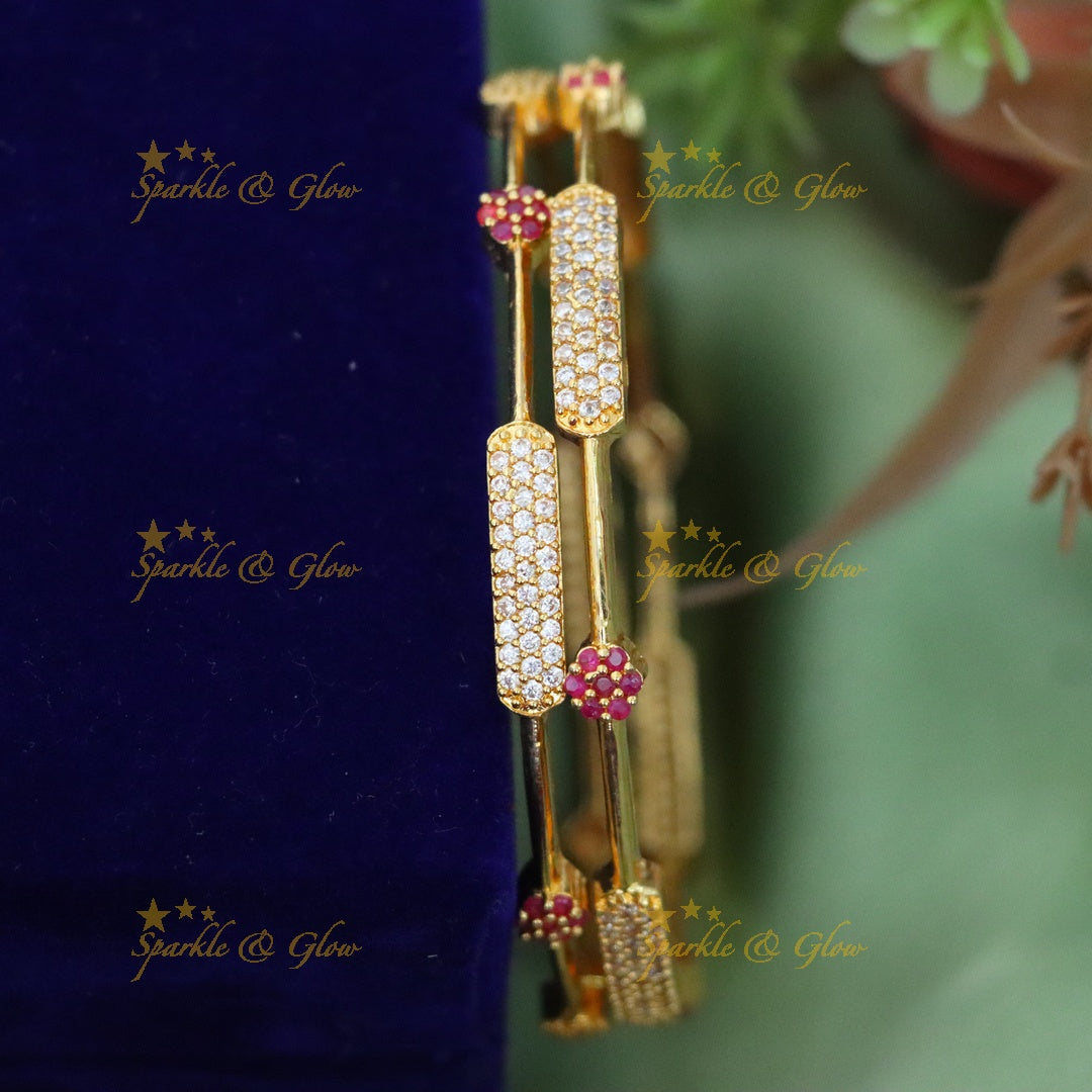 Exquisite Kerala Gold Plated Bangle for Festive Occasions