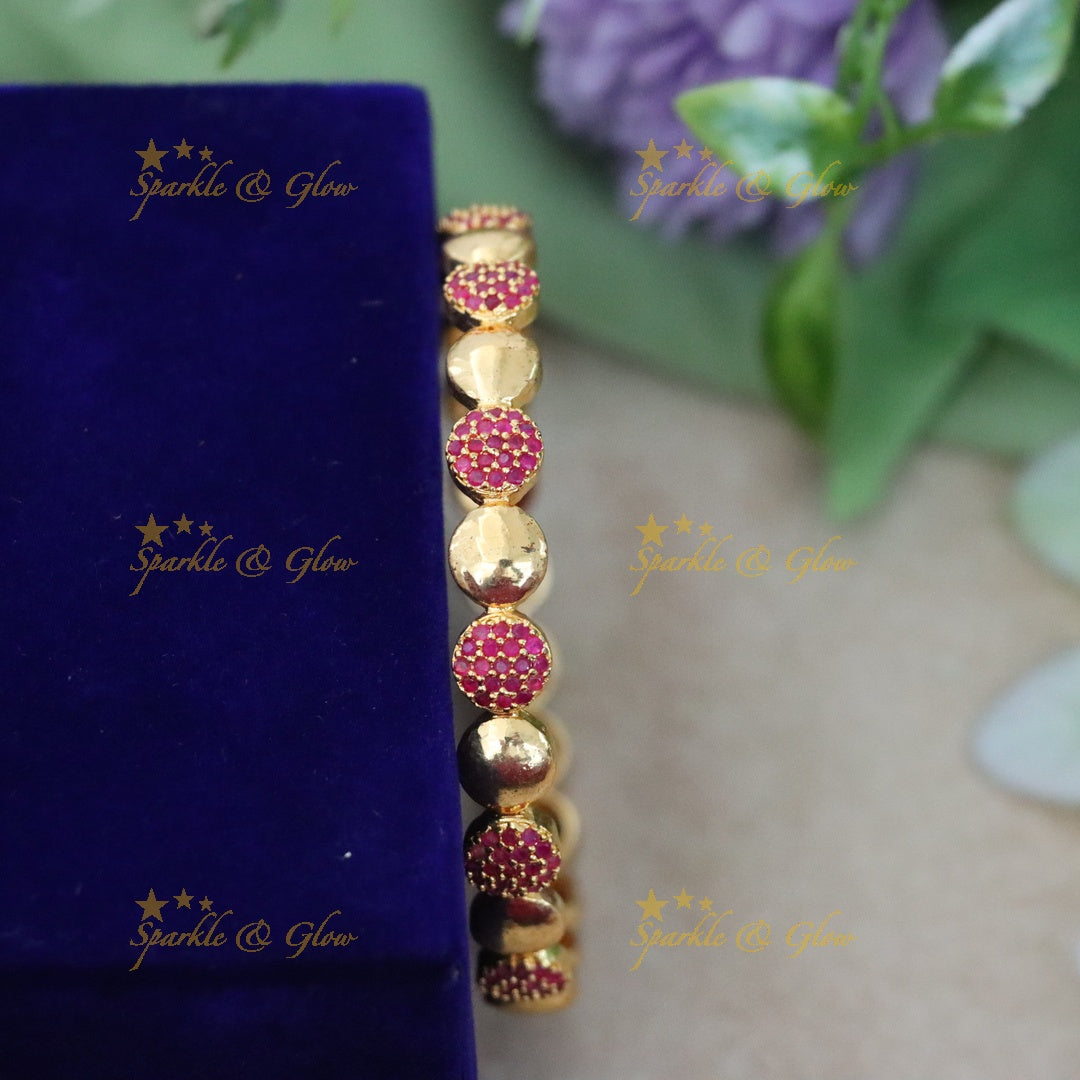 Gold-Plated Kerala Bangle for Festive Elegance - One Hand