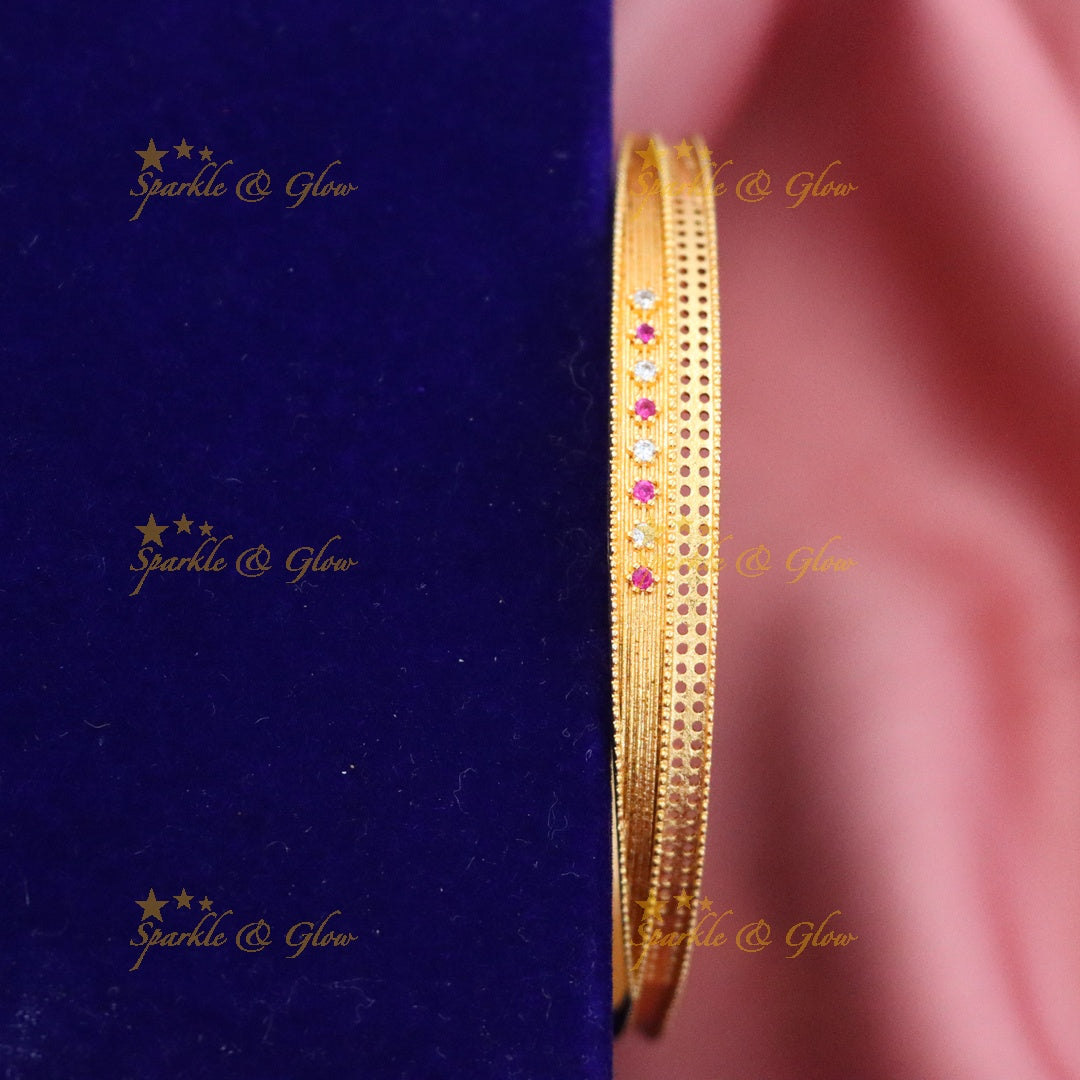 Elegant Gold Kerala Bangle - Perfect for Weddings - One Hand