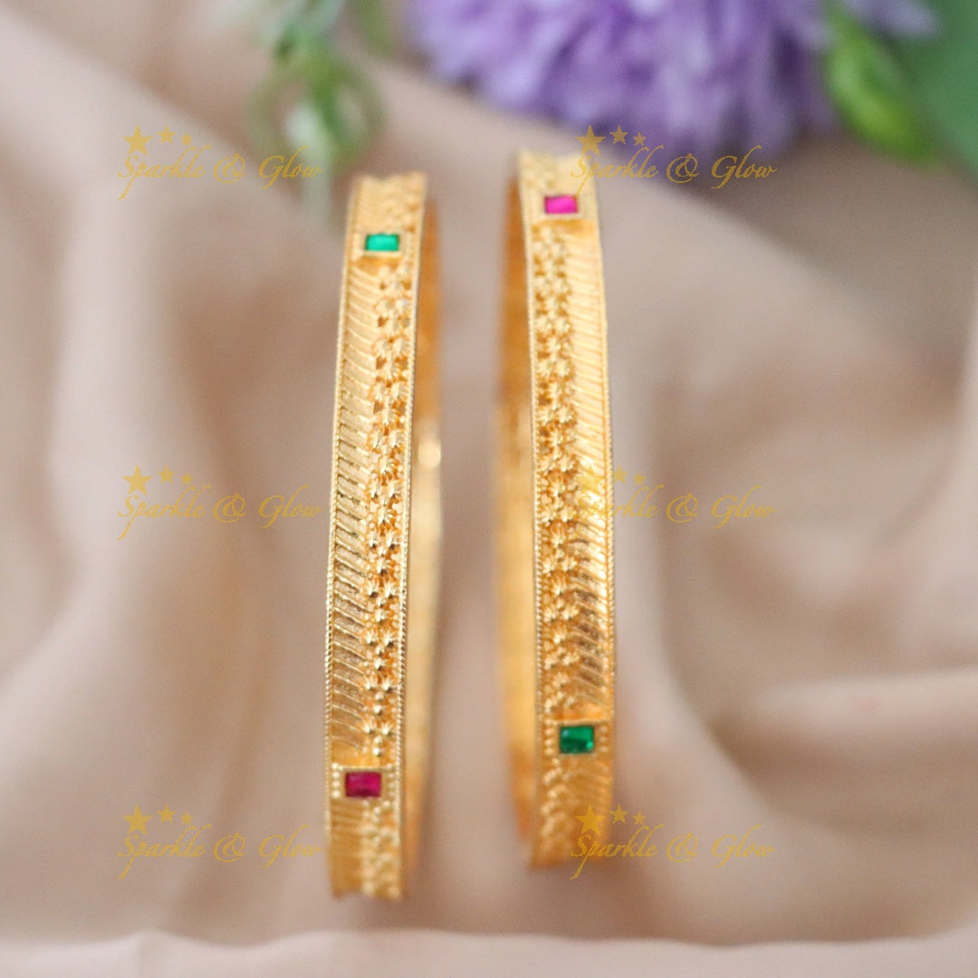 Kerala-Inspired Gold Bangles - Elegance Redefined