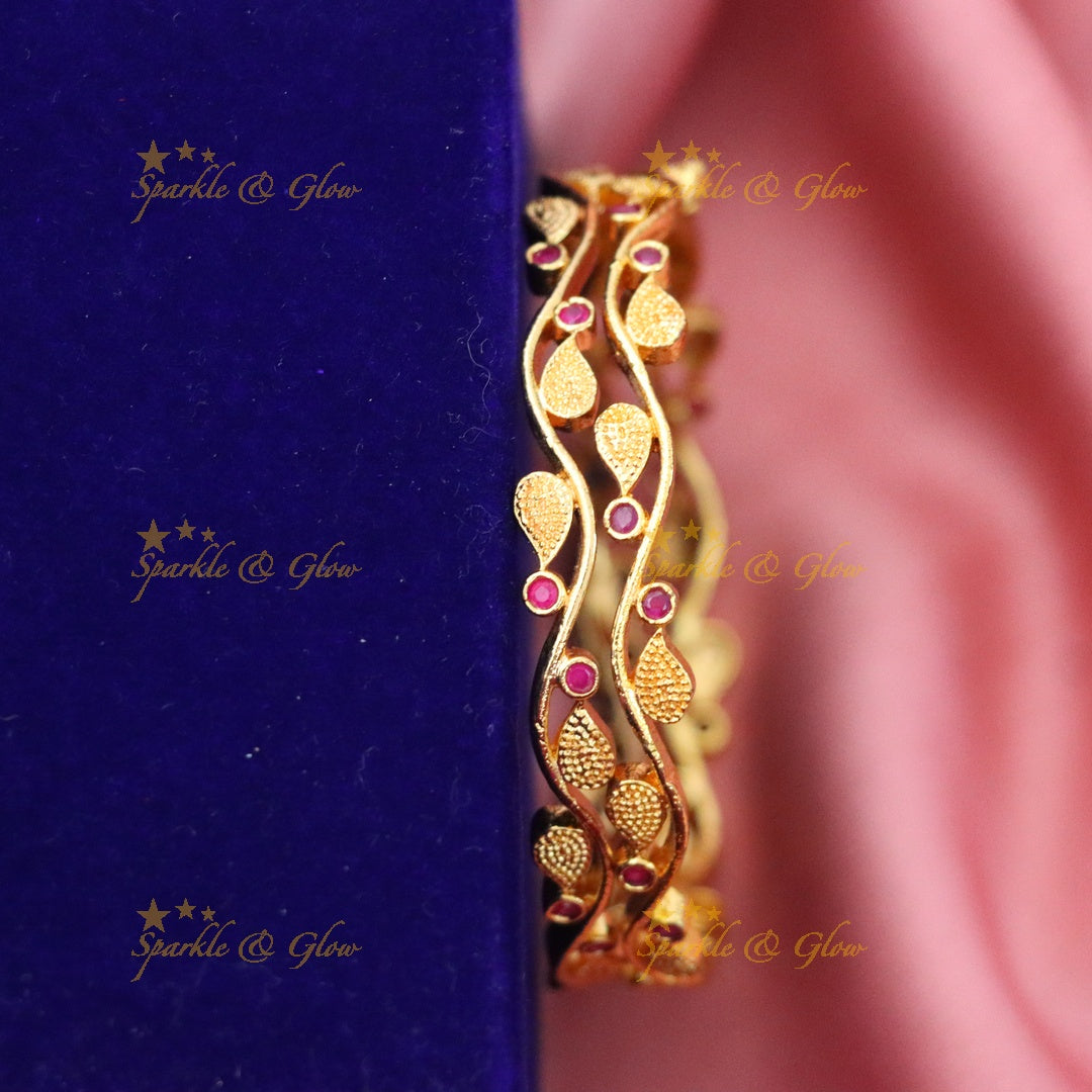 Exquisite Kerala Wedding Gold-Plated Bangle