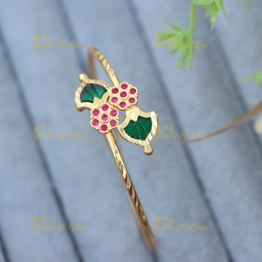 Sparkle & Glow: Gold-Plated Kerala Bangle for Festivals
