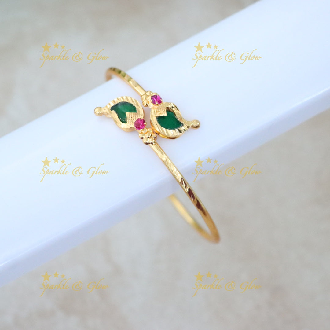 Elegant Gold-Plated Kerala Wedding Bracelet