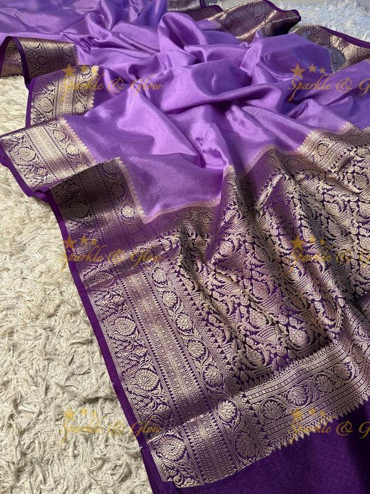 Luxurious Banarasi Zari Tissue Organza Saree for Weddings