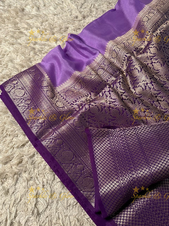 Luxurious Banarasi Zari Tissue Organza Saree for Weddings