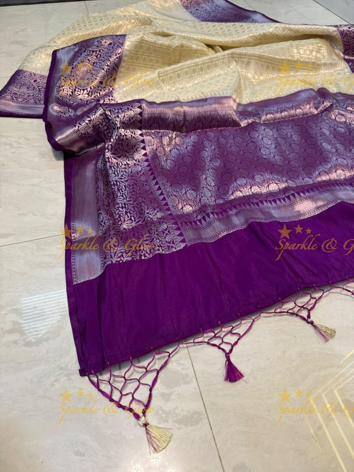 Elegant Banarasi Saree in Tissue Organza - New Arrival