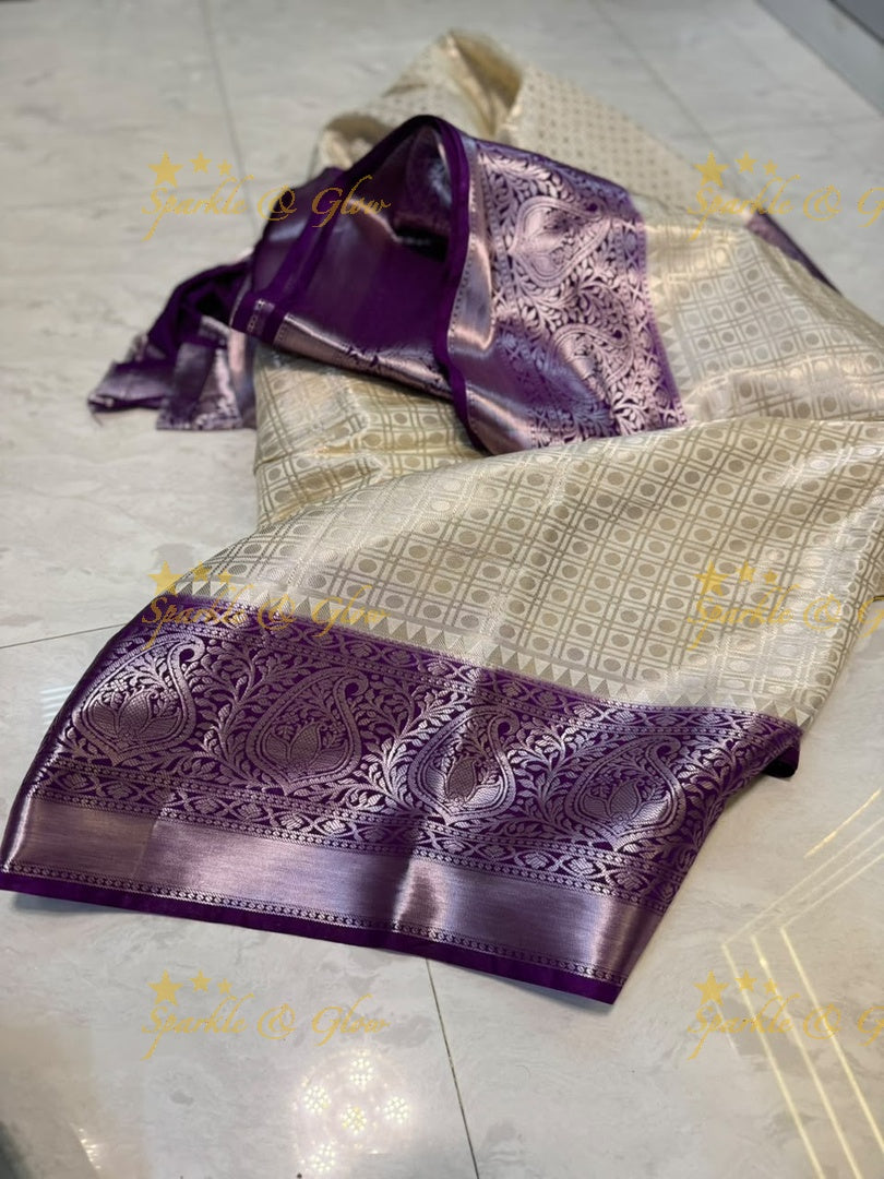Elegant Banarasi Saree in Tissue Organza - New Arrival
