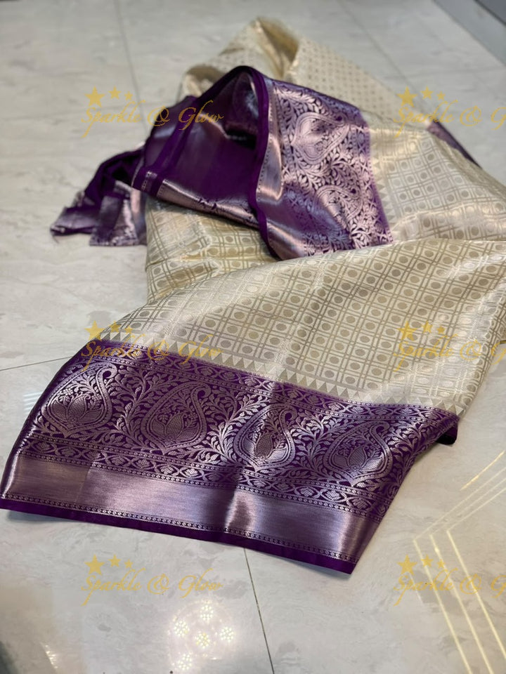 Elegant Banarasi Saree in Tissue Organza - New Arrival