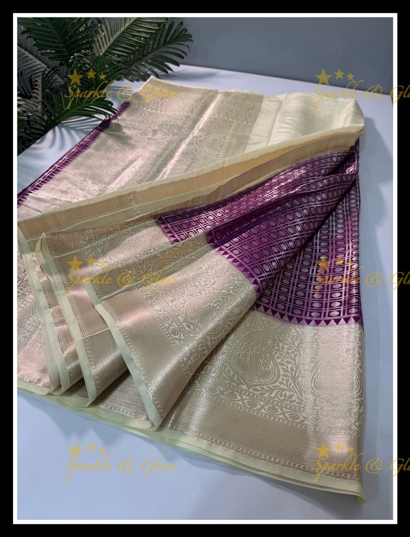 Elegant Banarasi Saree in Tissue Organza - New Arrival