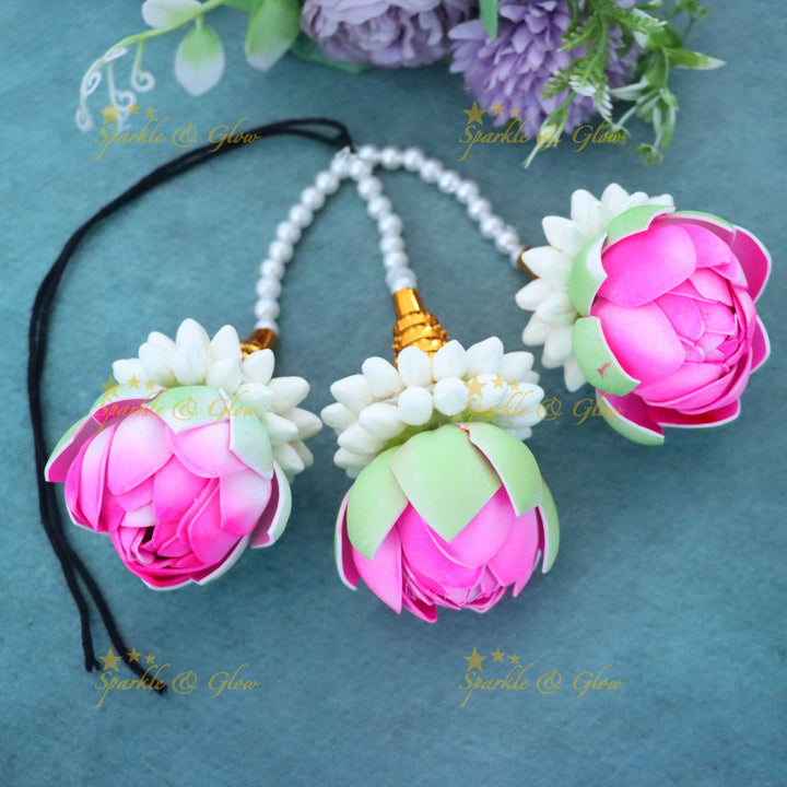 Exquisite Lotus Hair Ties for Weddings and Festivals