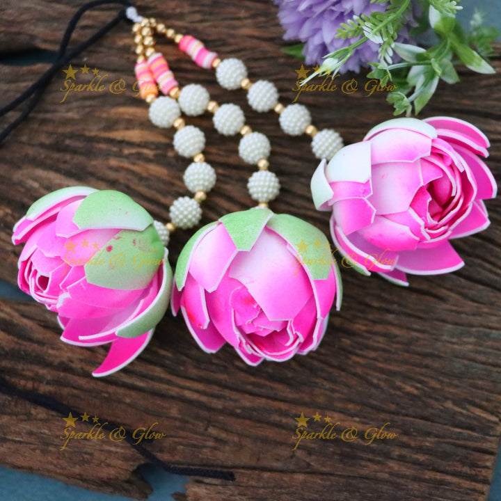 Exquisite Lotus Hairpins for Glamorous Festive Look