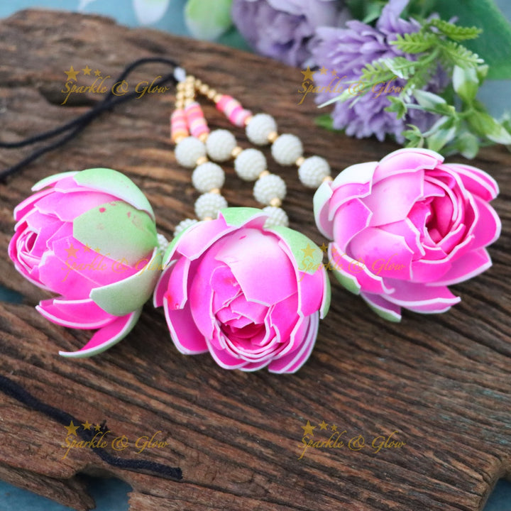 Exquisite Lotus Hairpins for Glamorous Festive Look