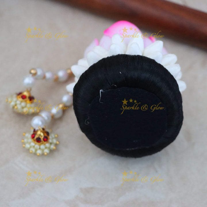 Elegant Lotus Kondai Hair Accessory for Weddings & Festivals