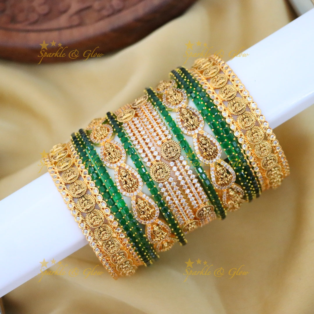 Exquisite Lakshmi Temple Bridal Bangles Collection