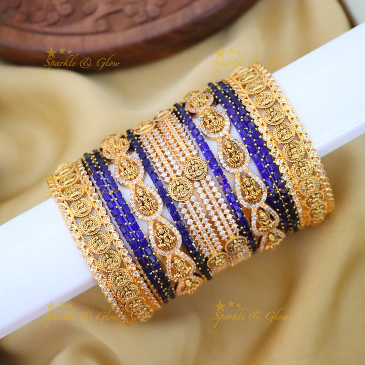 Exquisite Lakshmi Temple Bridal Bangles Collection