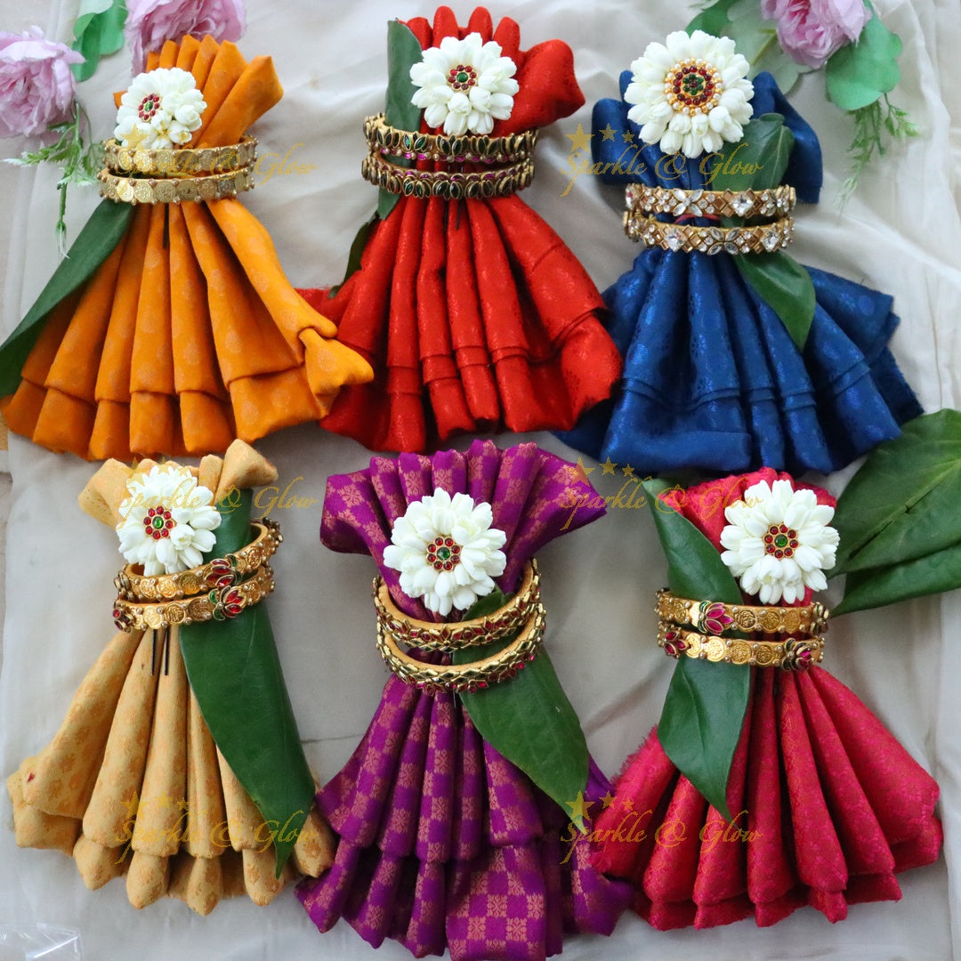 Exquisite Wedding Return Gifts: Blouse Piece Sets- 6pc assorted color blouse piece
