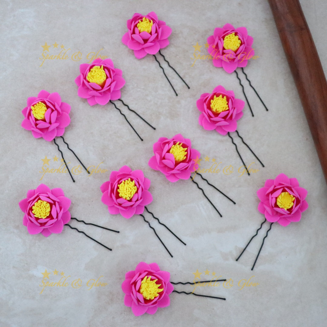 Exquisite Lotus Hair Pins for Elegant Festive Beauty