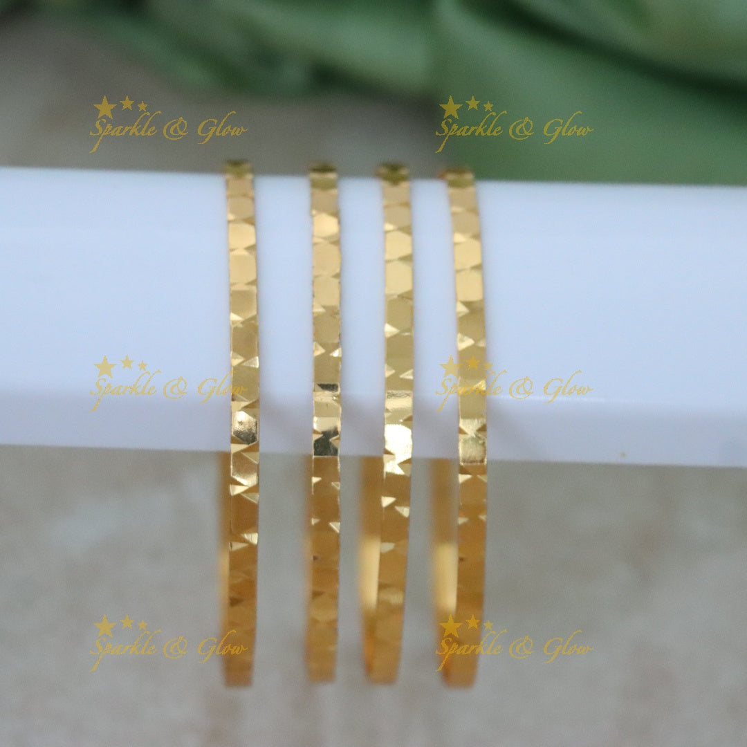 Elegant Gold Kerala Wedding Bangles - Sparkle & Glow