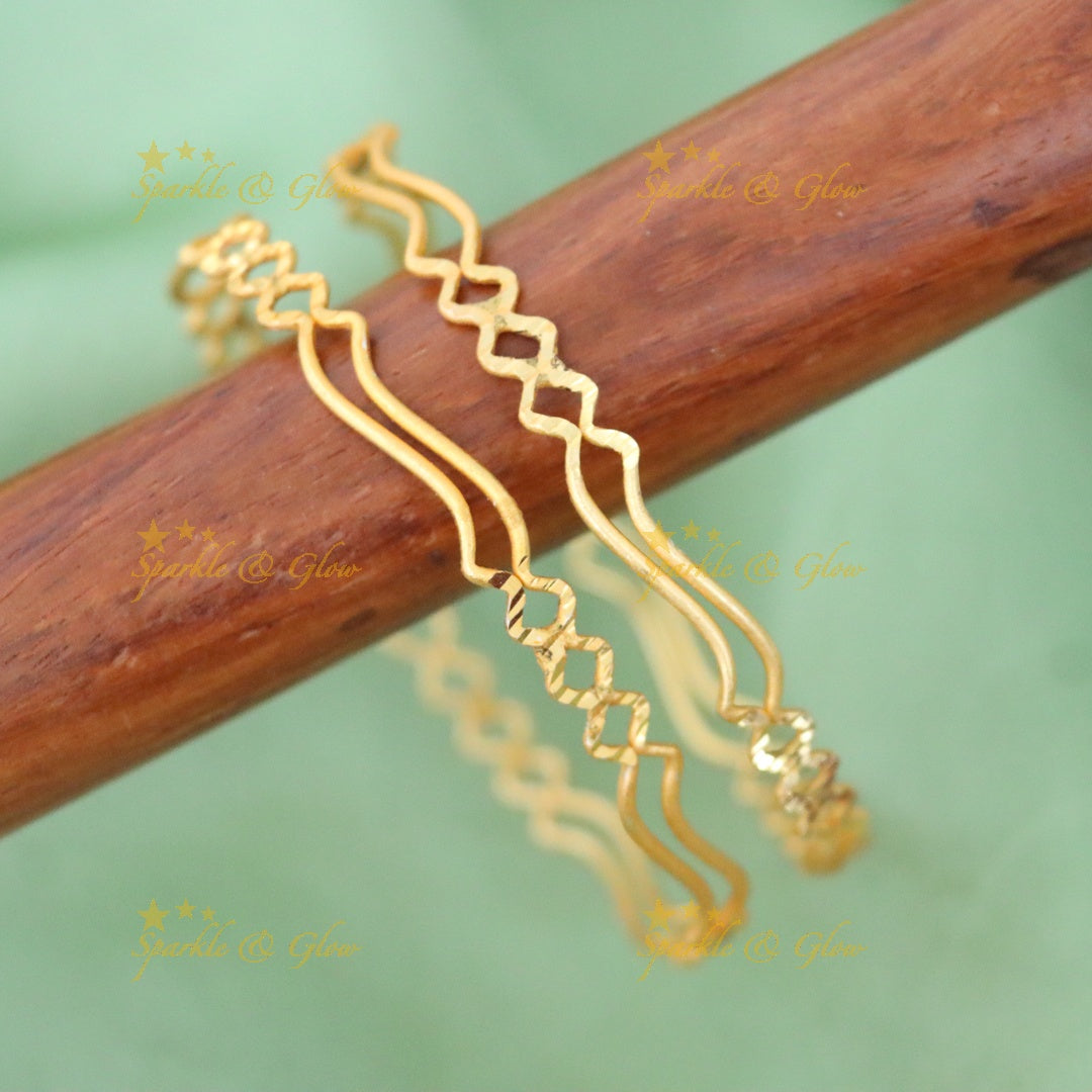 Gold-Toned Kerala-Inspired Bangles for Weddings