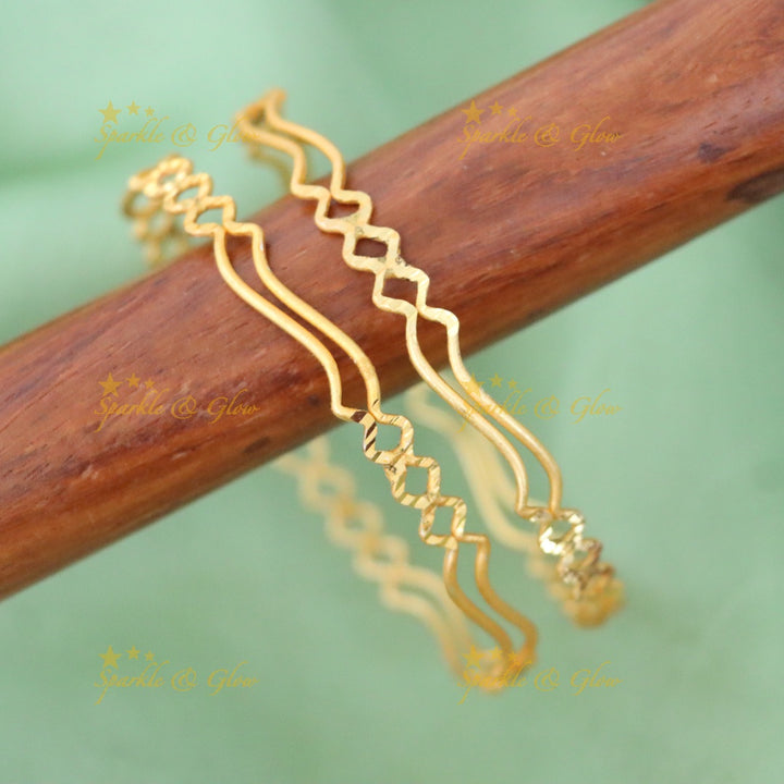 Gold-Toned Kerala-Inspired Bangles for Weddings